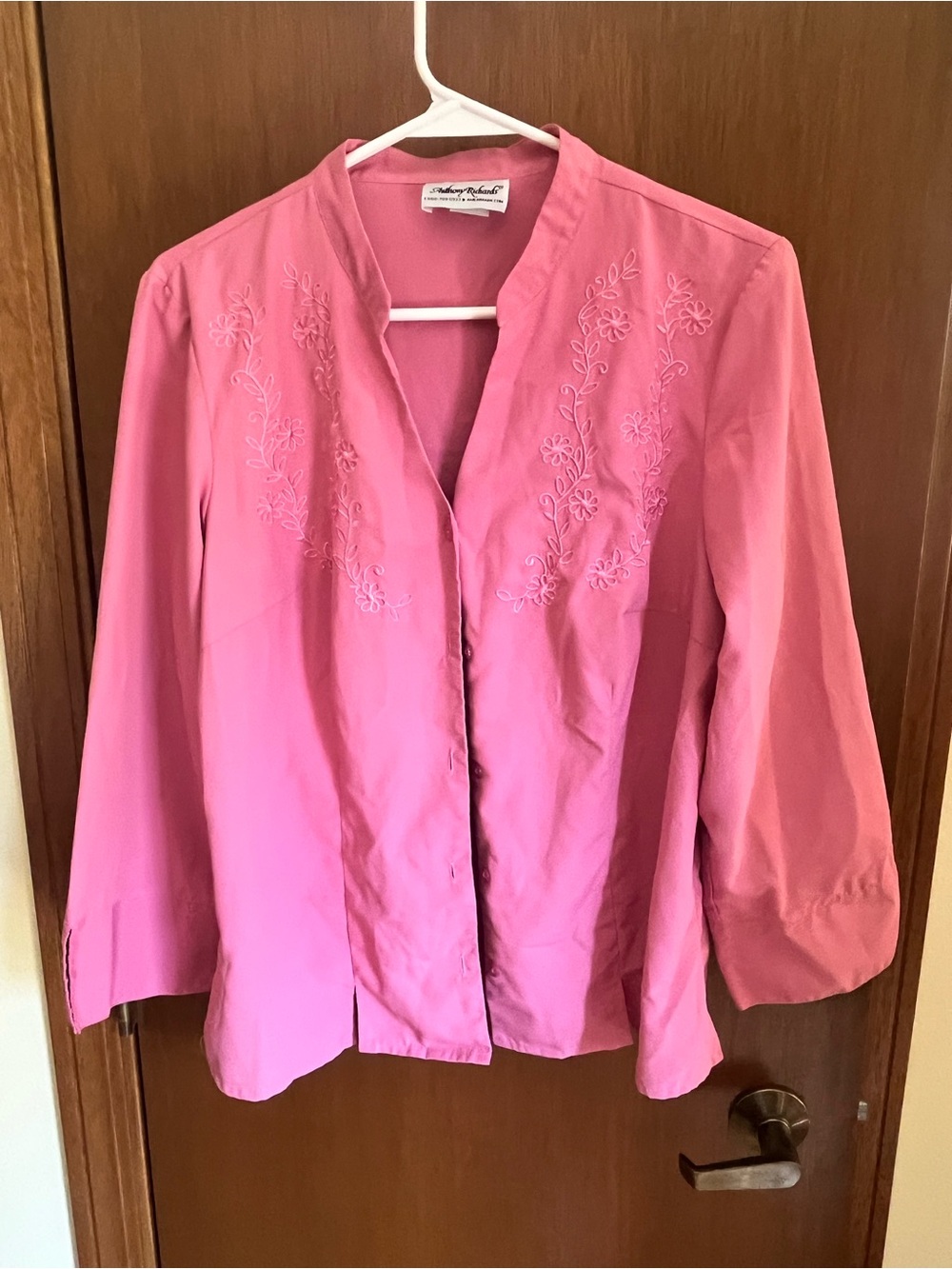 Antiony richards 10 pink Embroidered Womenβs Blouse